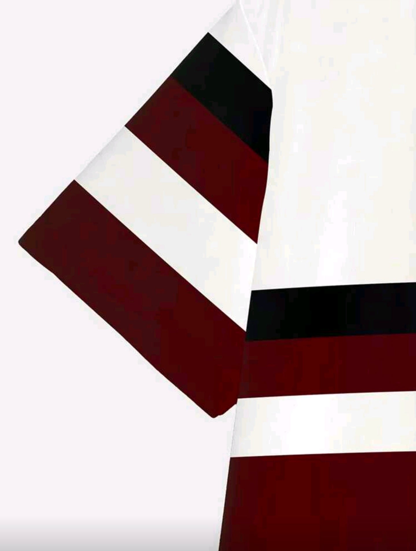 Polera OH ALPHA “Royal Stripe – Edición Burgundy & White”