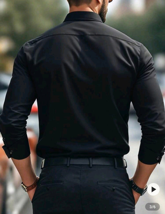 Camisa Formal Slim Fit de Manga Larga – OH ALPHA