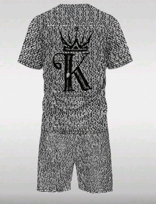 Conjunto Deportivo King – Camiseta + Short Estampado (Verano/Streetwear)