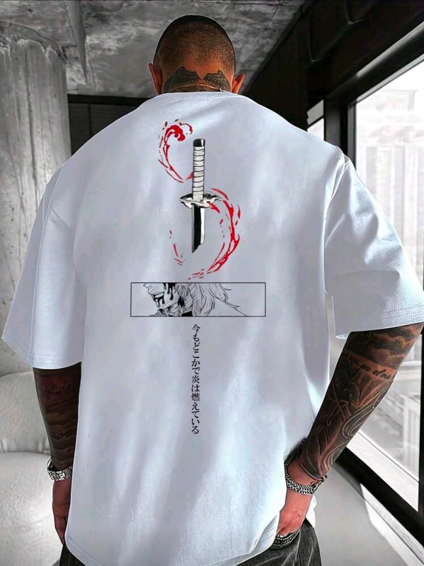 Polera OH ALPHA “Samurai Blade – Edición Street Oversize Talla L