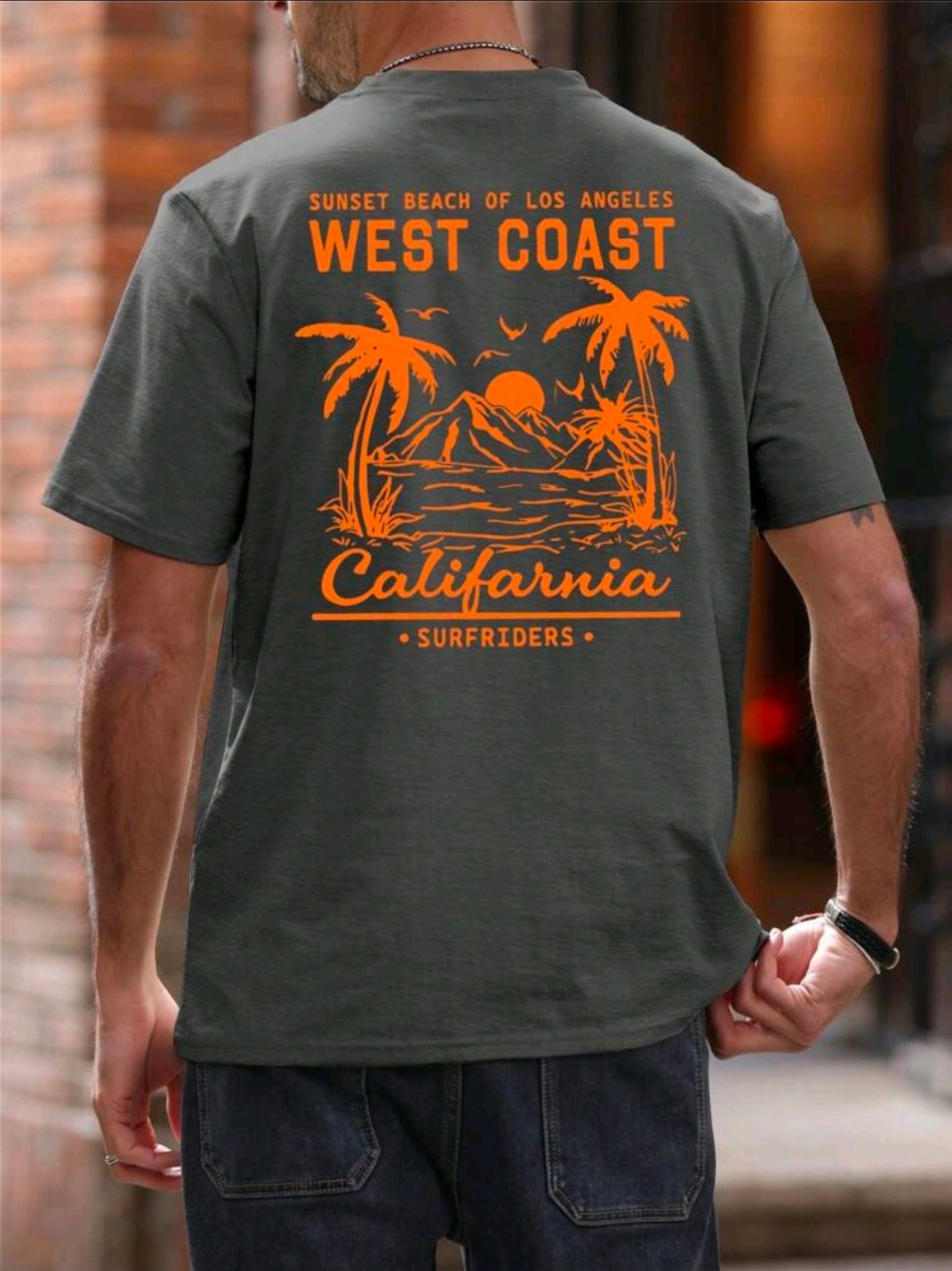 Polera OH ALPHA “West Coast Sunset – Edición Gris Oscuro”