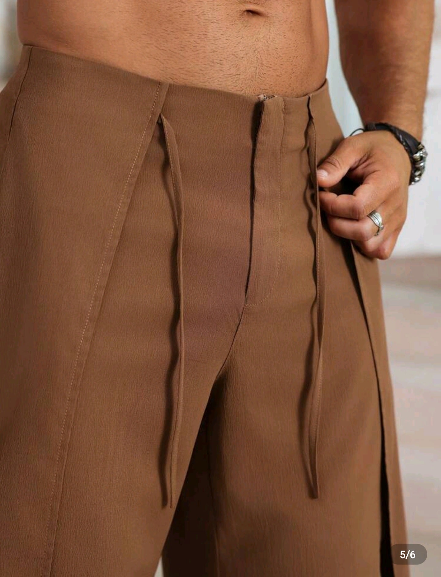 Pantalón Oversize de Pierna Abierta Estilo Minimalista Casual OH ALPHA