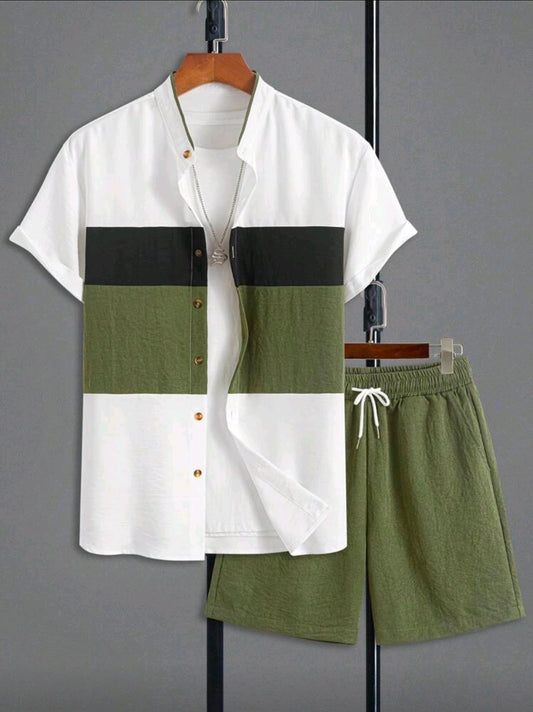 Conjunto OH ALPHA “Urban Contrast – Verde Militar” (Camisa + Short)