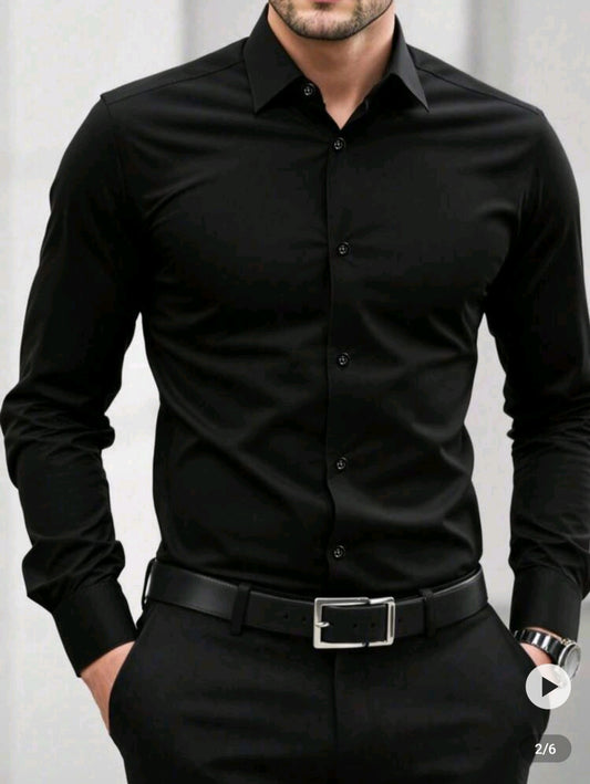 Camisa Formal Slim Fit de Manga Larga – OH ALPHA