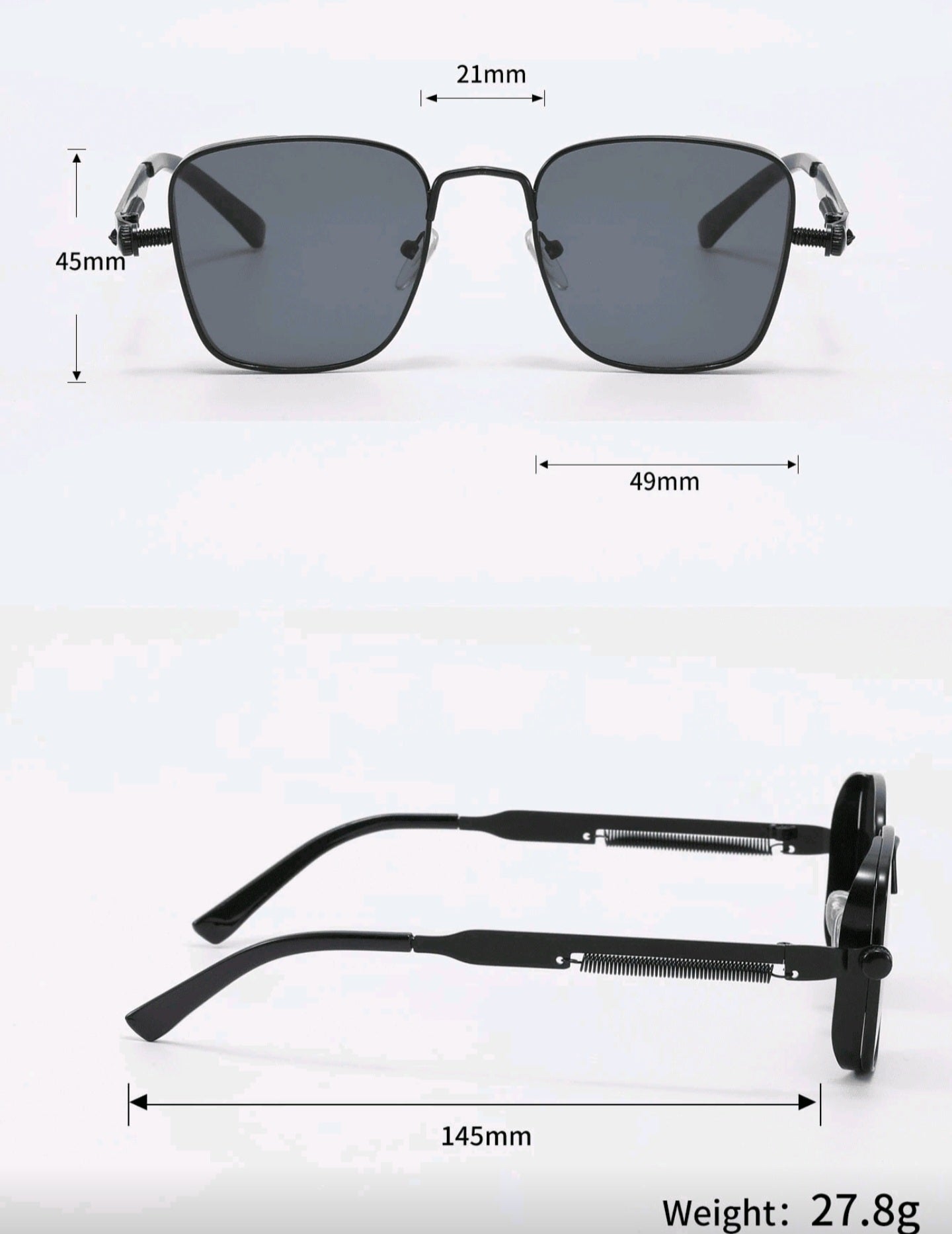 Lentes OH ALPHA Steampunk Retro Cuadrados – Marco Metálico Premium