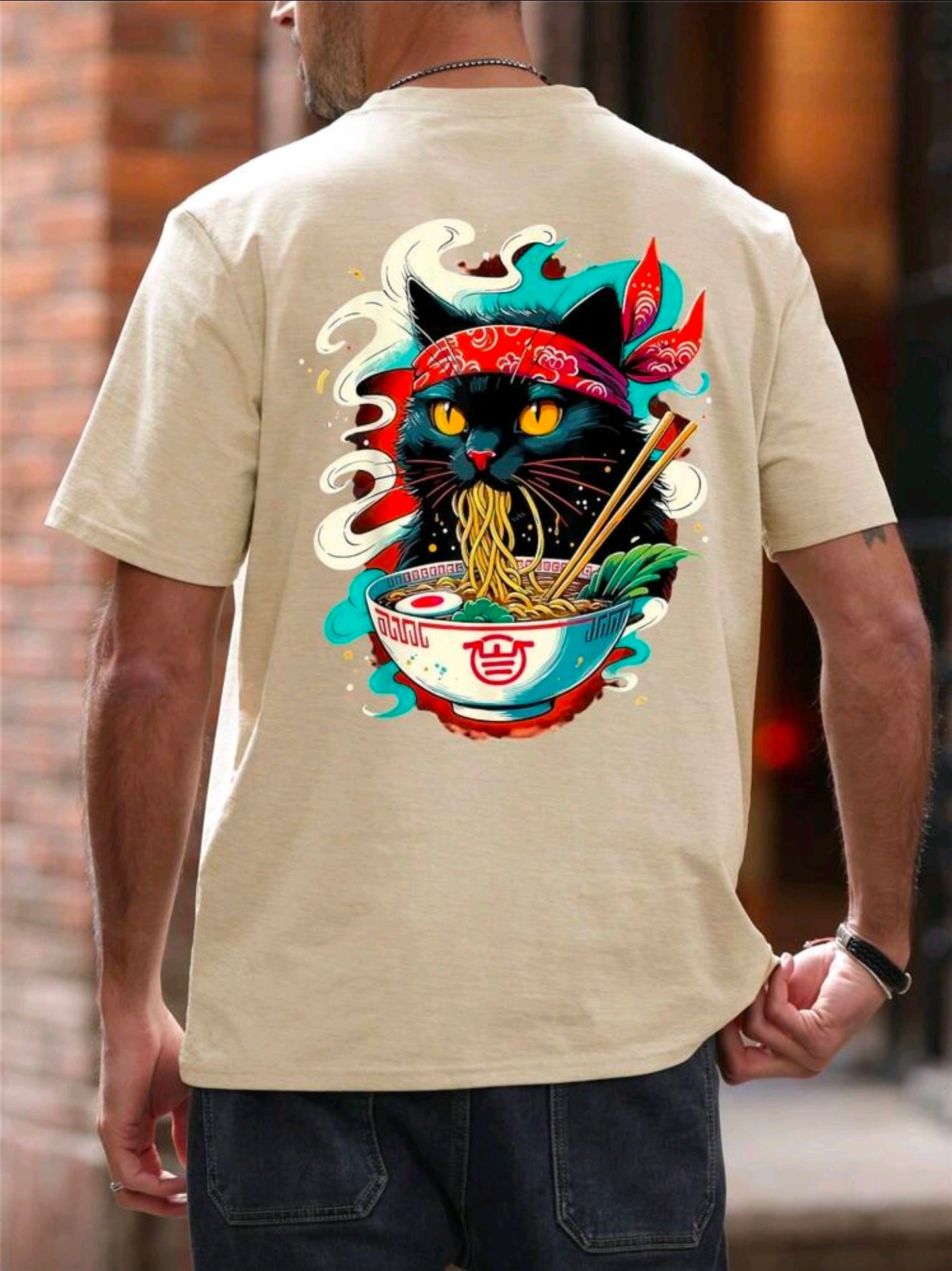 Polera OH ALPHA “Ramen Cat – Edición Albaricoqu