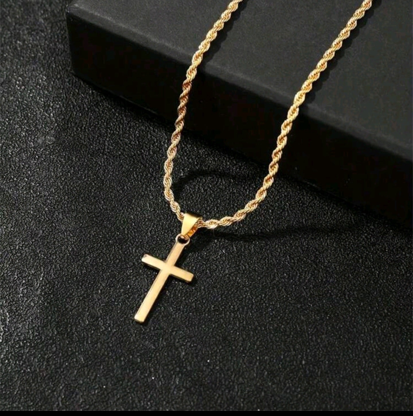 Set Collar + Pulsera Cruz Dorada Minimalista para Hombre – OH ALPHA