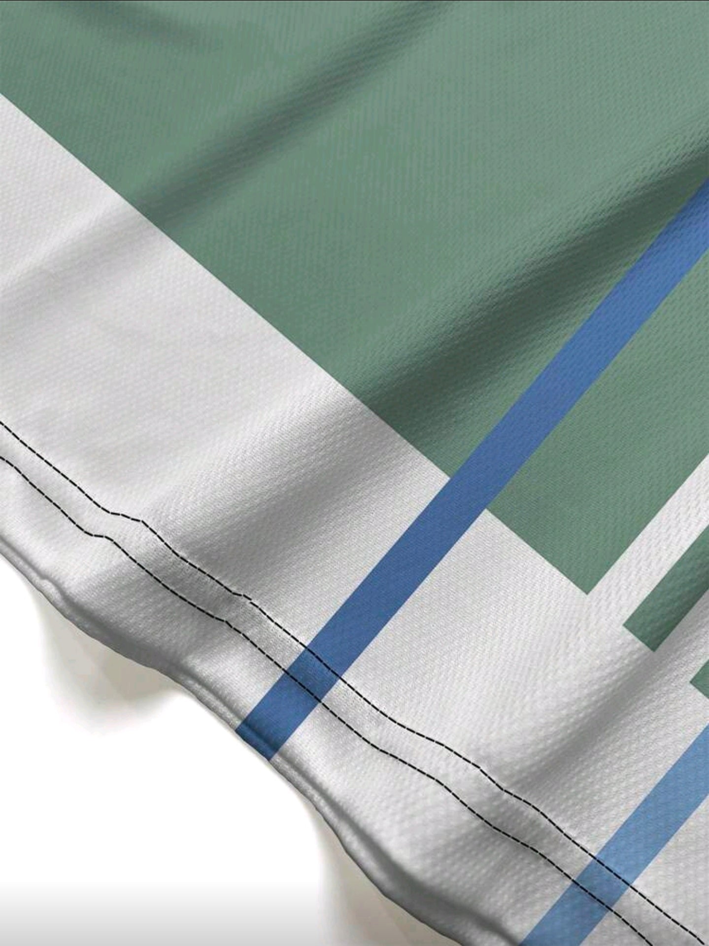 Polera OH ALPHA “Stripe Blocks Modern – Edición Azul & Verde”