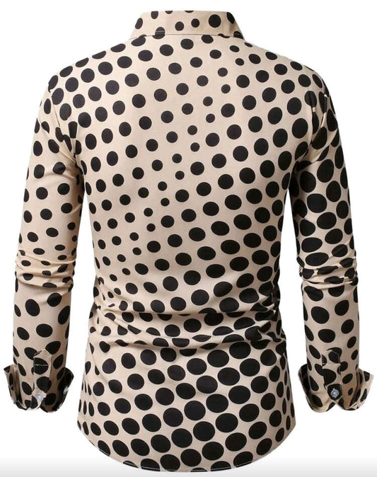 Camisa OH ALPHA “Lunar Bold” – Manga Larga Estampado Moderno