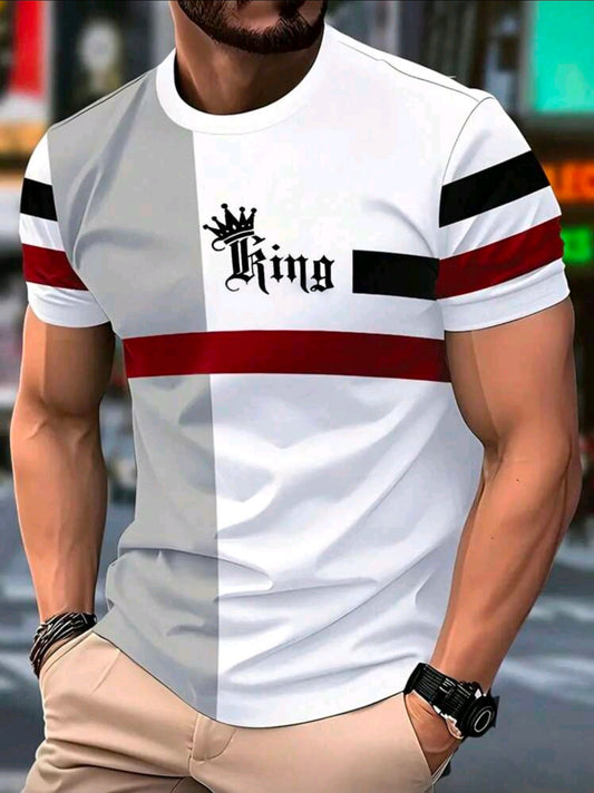 Polera OH ALPHA “Royal King Block – Edición Blanco/Gris”