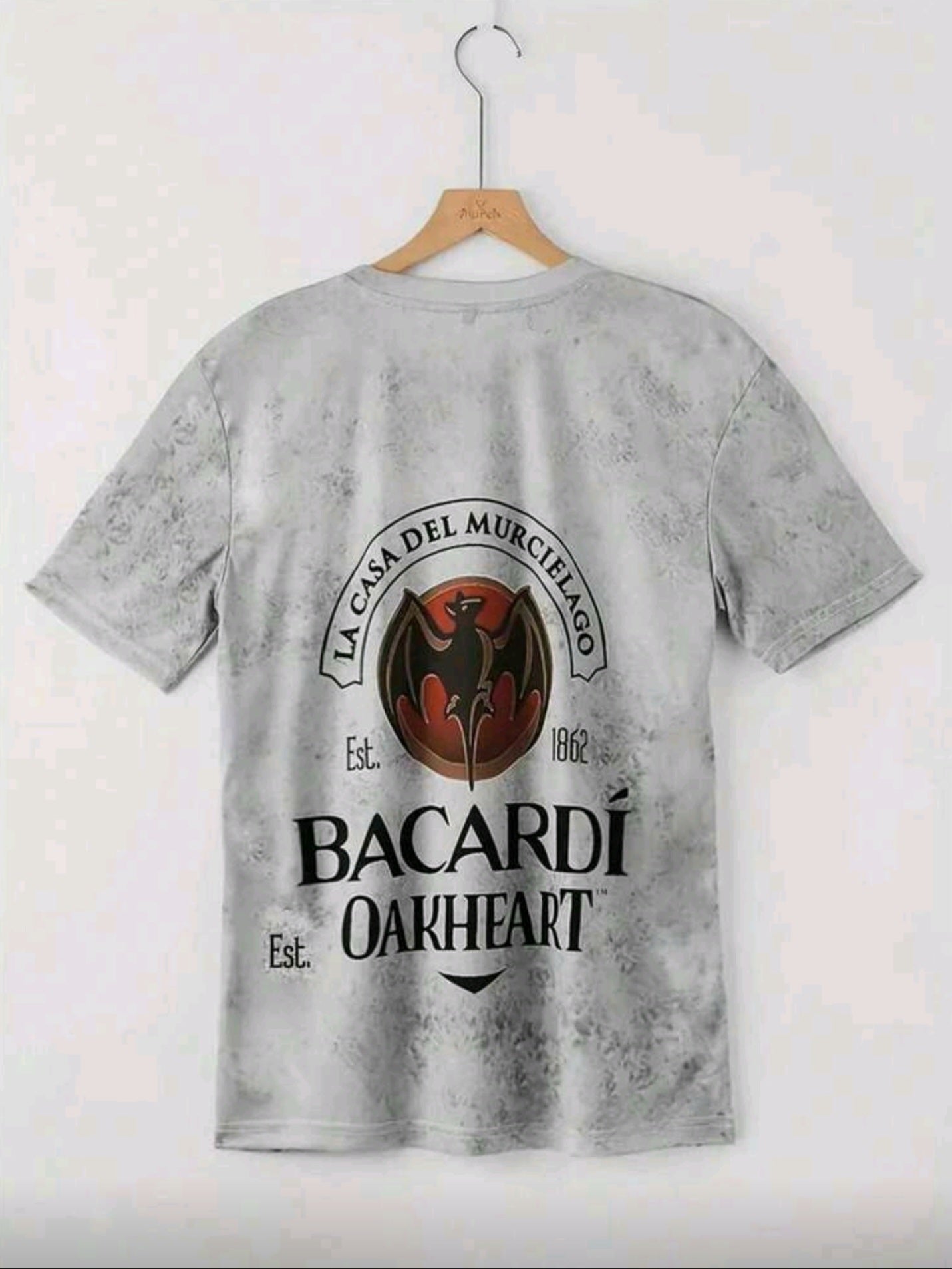 Polera OH ALPHA “Bat Heart Legacy – Edición Gris Marmolado”