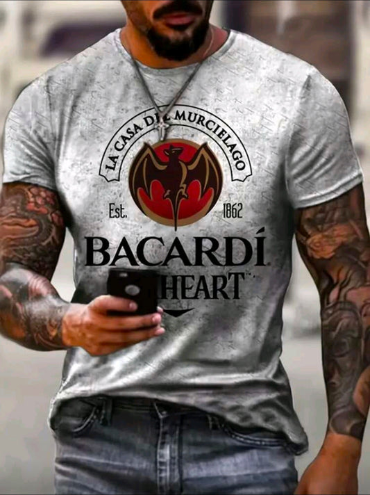 Polera OH ALPHA “Bat Heart Legacy – Edición Gris Marmolado”