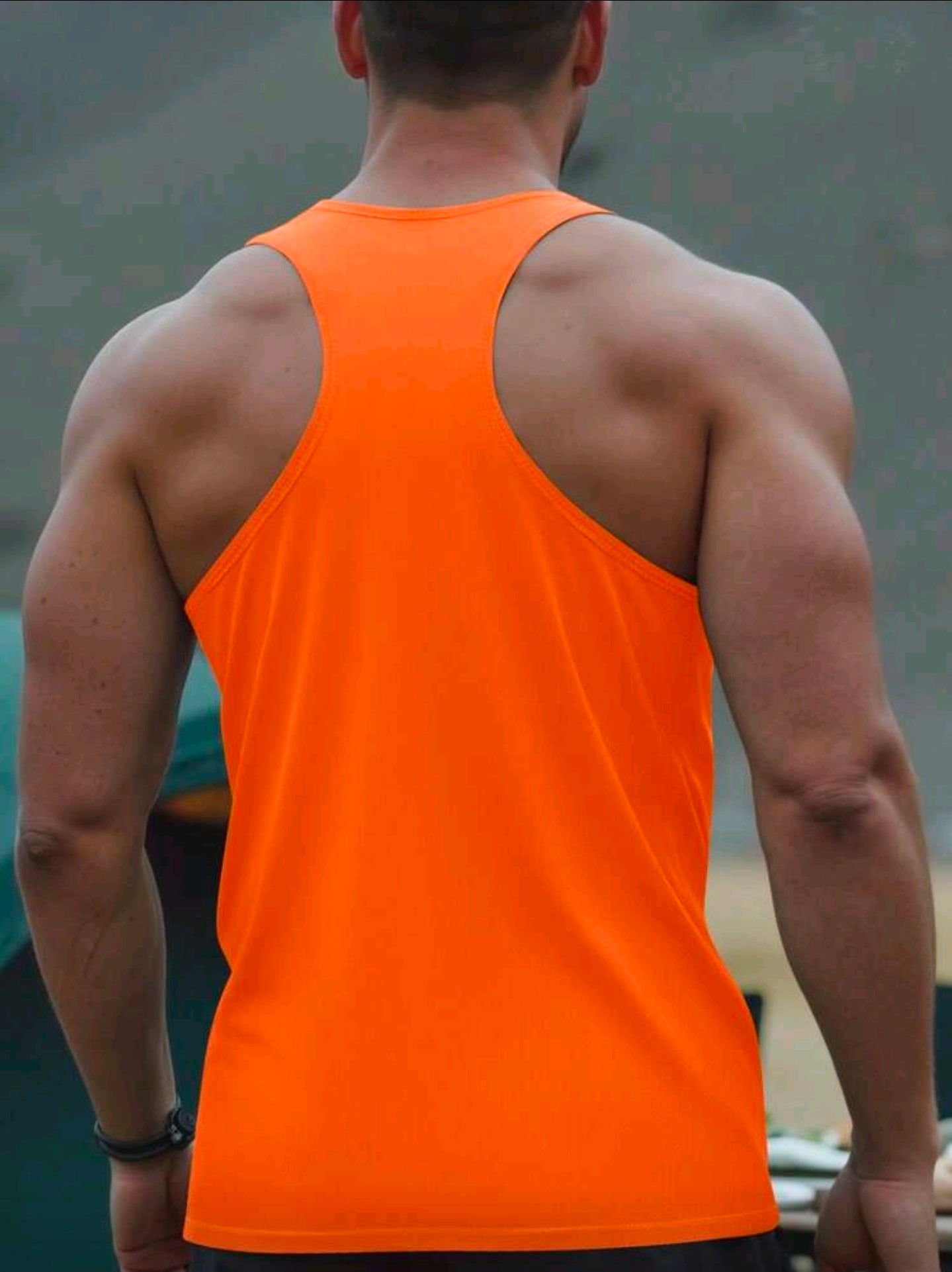 Musculosa OH ALPHA “PowerFit Naranja” – Edición Gym Pro Talla L