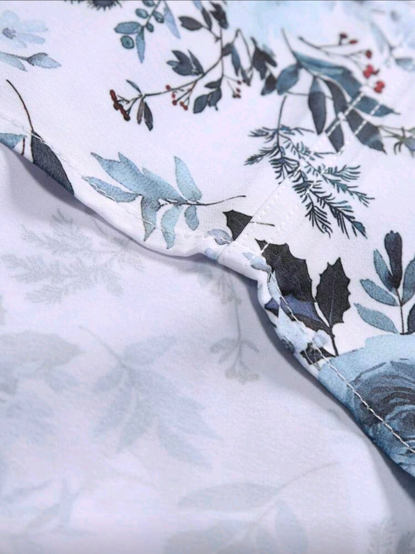 Camisa OH ALPHA “Blue Garden Elegance – Edición Floral Premium” Talla L