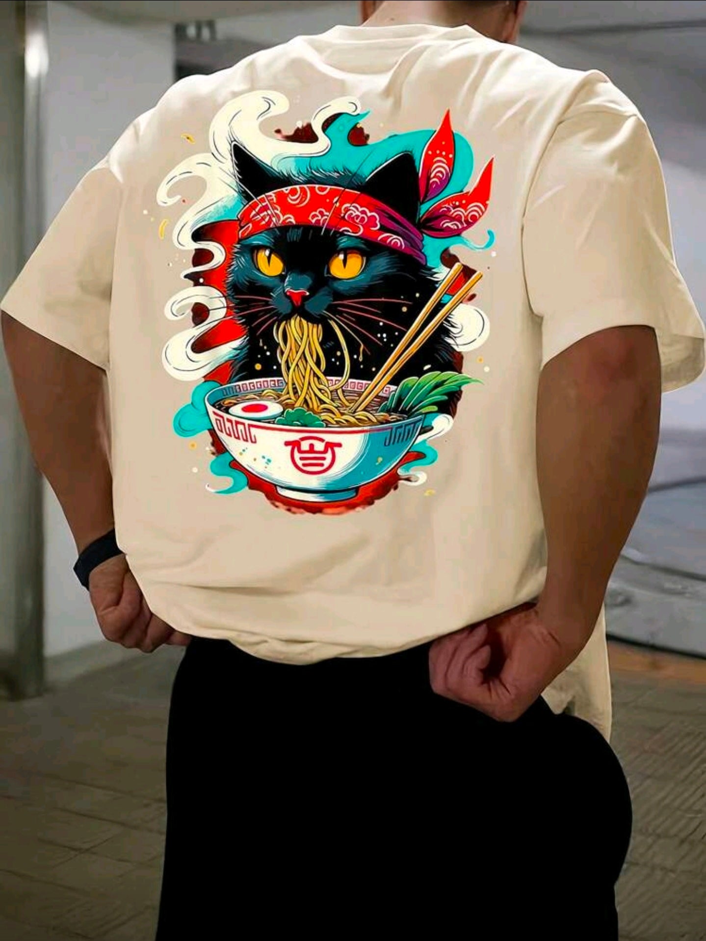 Polera OH ALPHA “Ramen Cat – Edición Albaricoqu