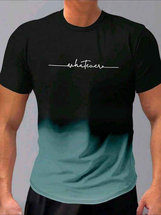 Polera OH ALPHA “Whatever Fade – Edición Degradé Negro/Menta” Talla L - XL