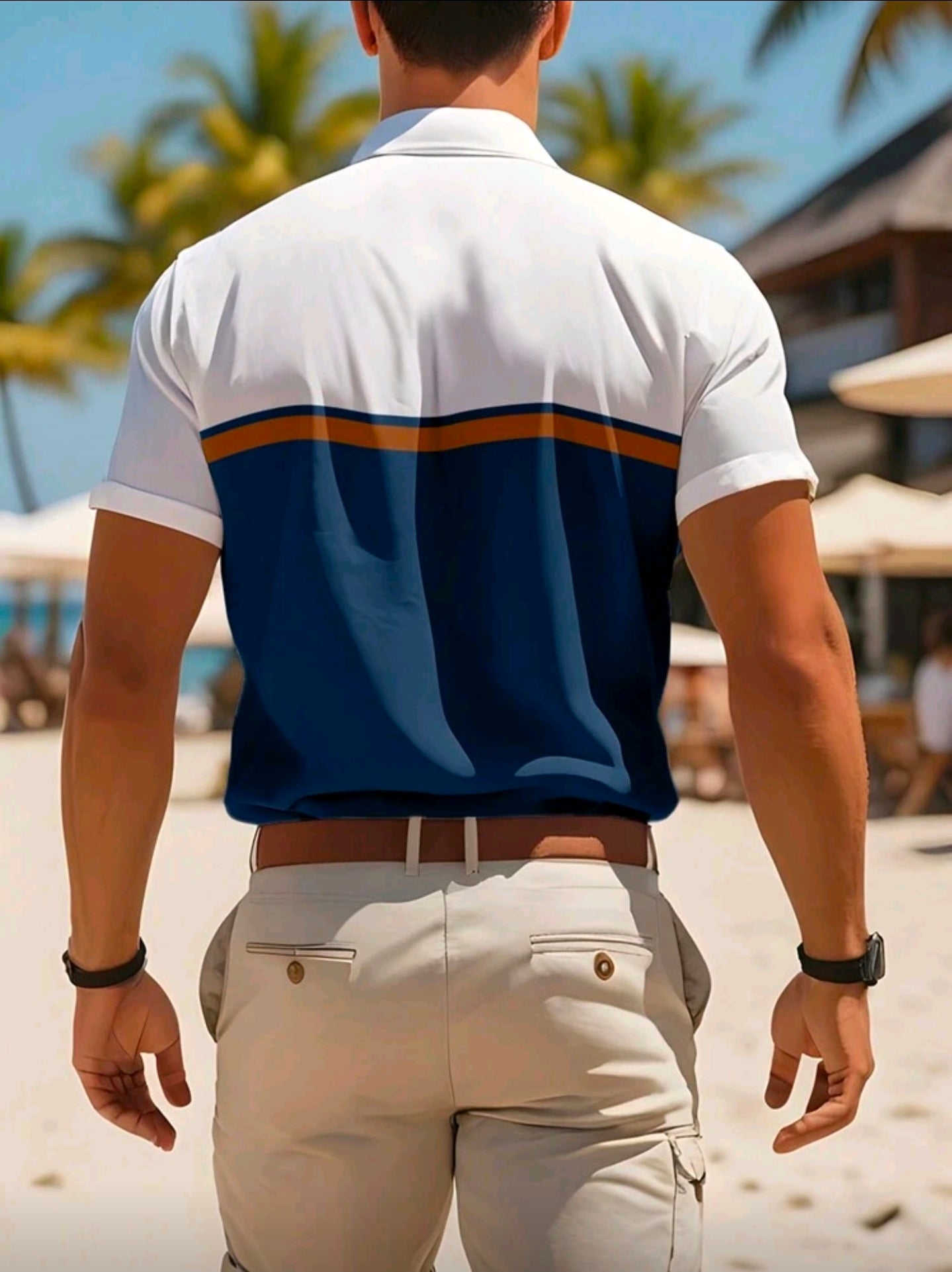 Camisa OH ALPHA “Summer Blocks – Edición Navy & White”