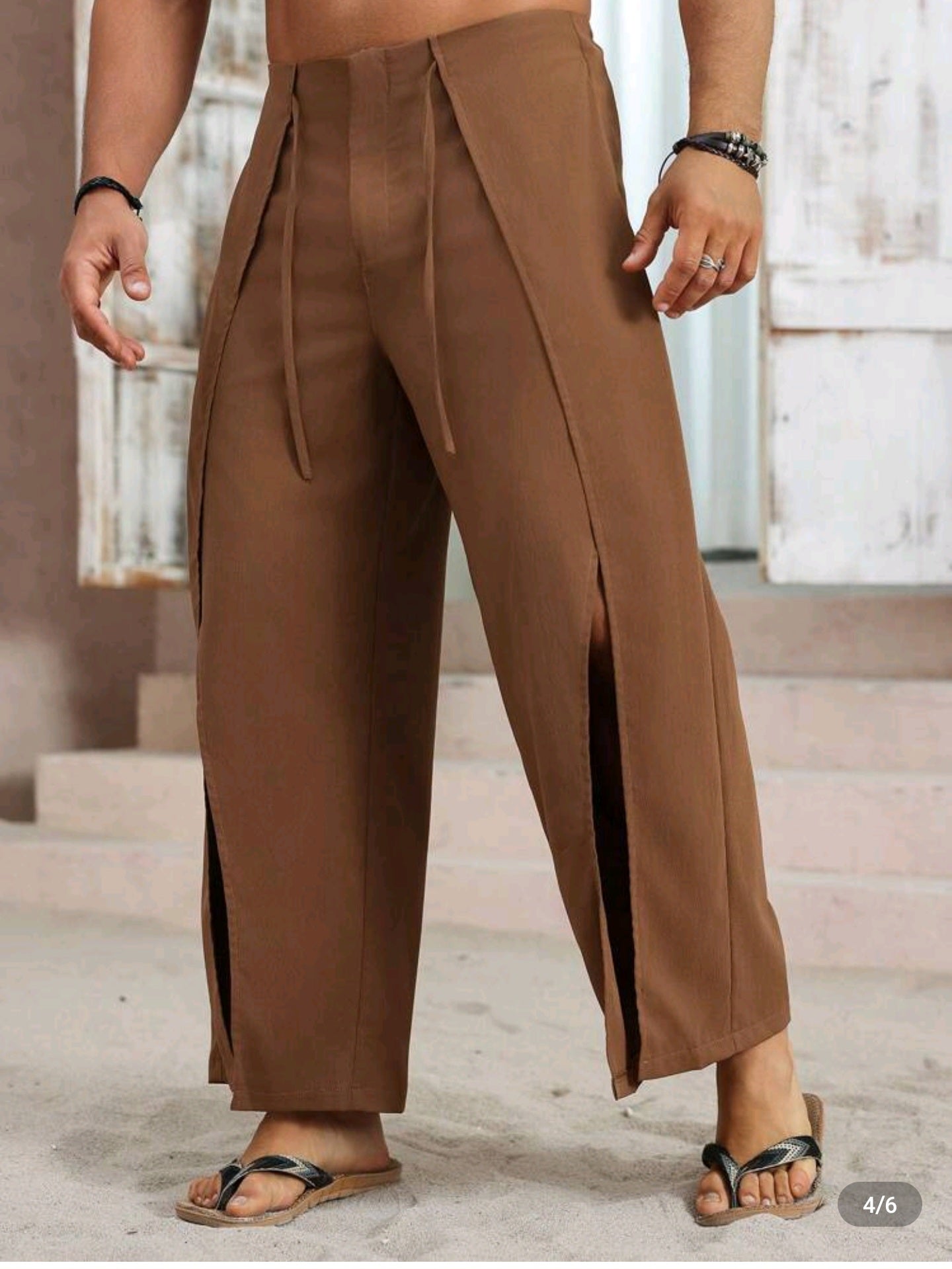 Pantalón Oversize de Pierna Abierta Estilo Minimalista Casual OH ALPHA