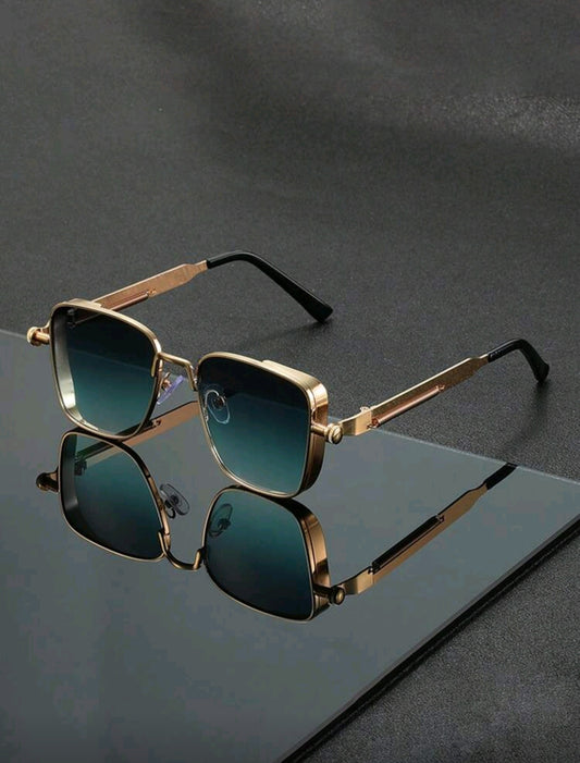Lentes OH ALPHA Steampunk Retro Cuadrados – Marco Metálico Premium