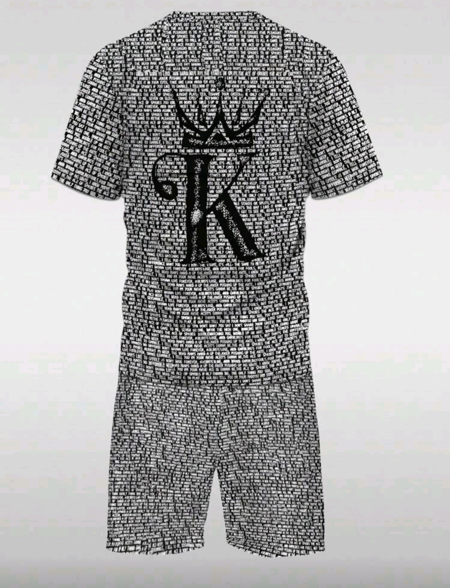 Conjunto Deportivo King – Camiseta + Short Estampado (Verano/Streetwear)