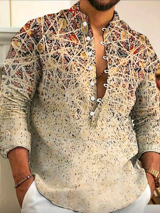 Camisa OH ALPHA “Sahara Geometry – Edición Premium de Temporada” Talla M - L - XL