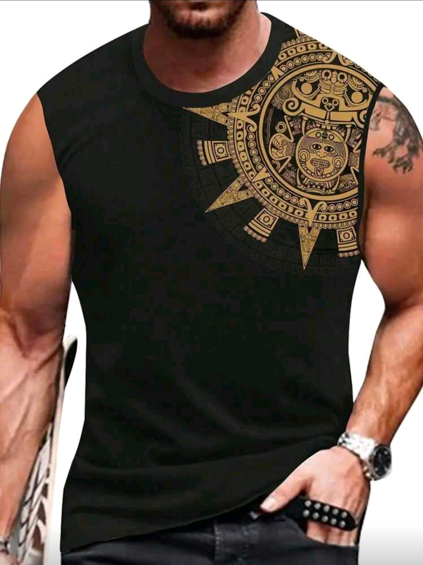 Musculosa OH ALPHA “Aztec Warrior – Edición Black/Gold”