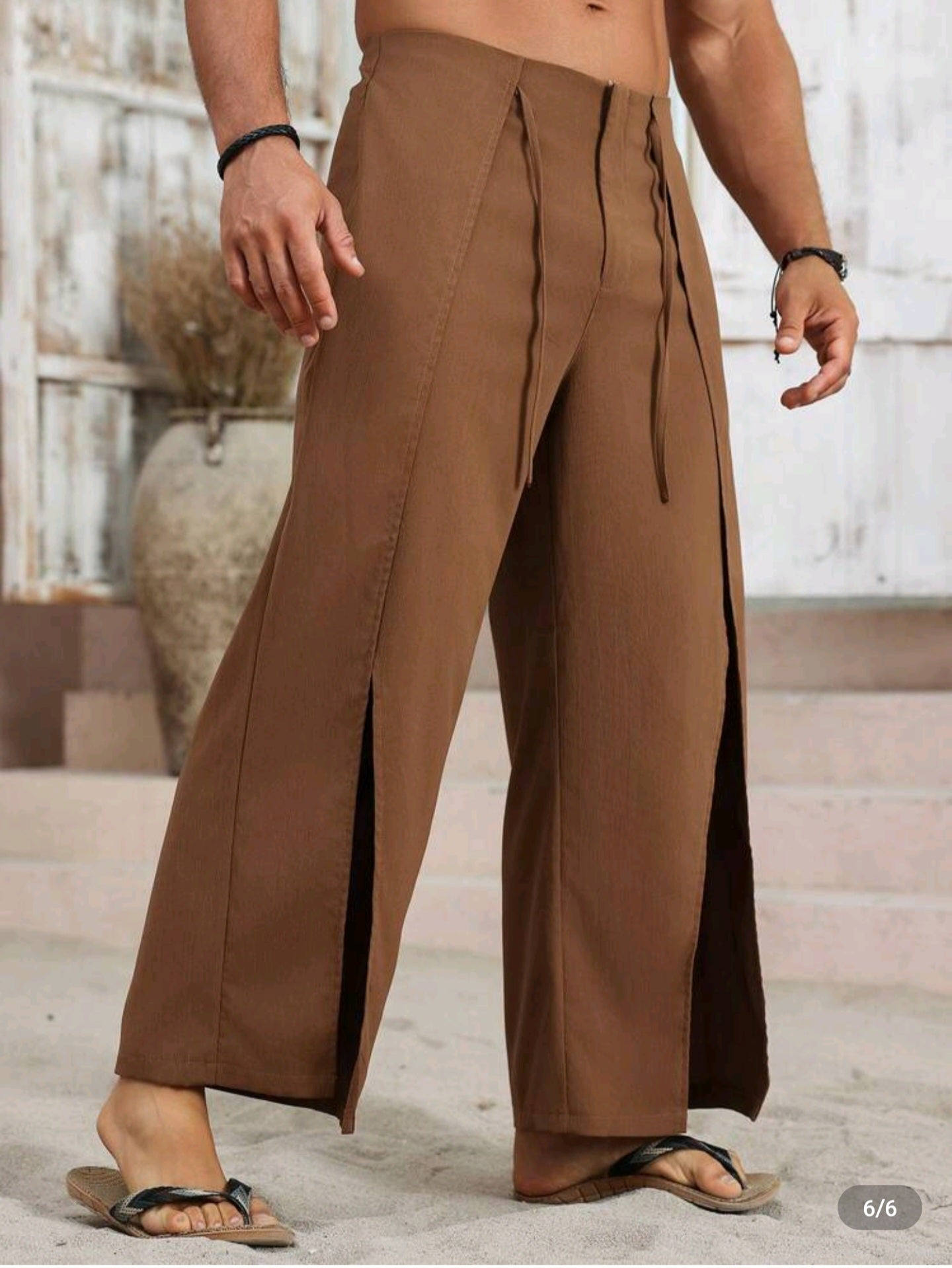 Pantalón Oversize de Pierna Abierta Estilo Minimalista Casual OH ALPHA