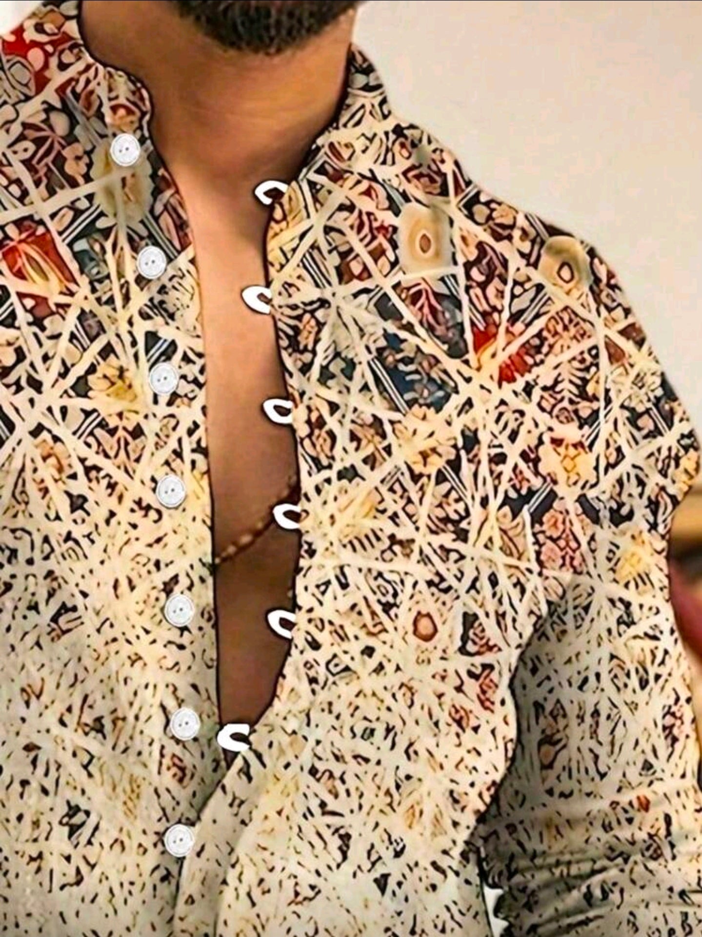 Camisa OH ALPHA “Sahara Geometry – Edición Premium de Temporada” Talla M - L - XL