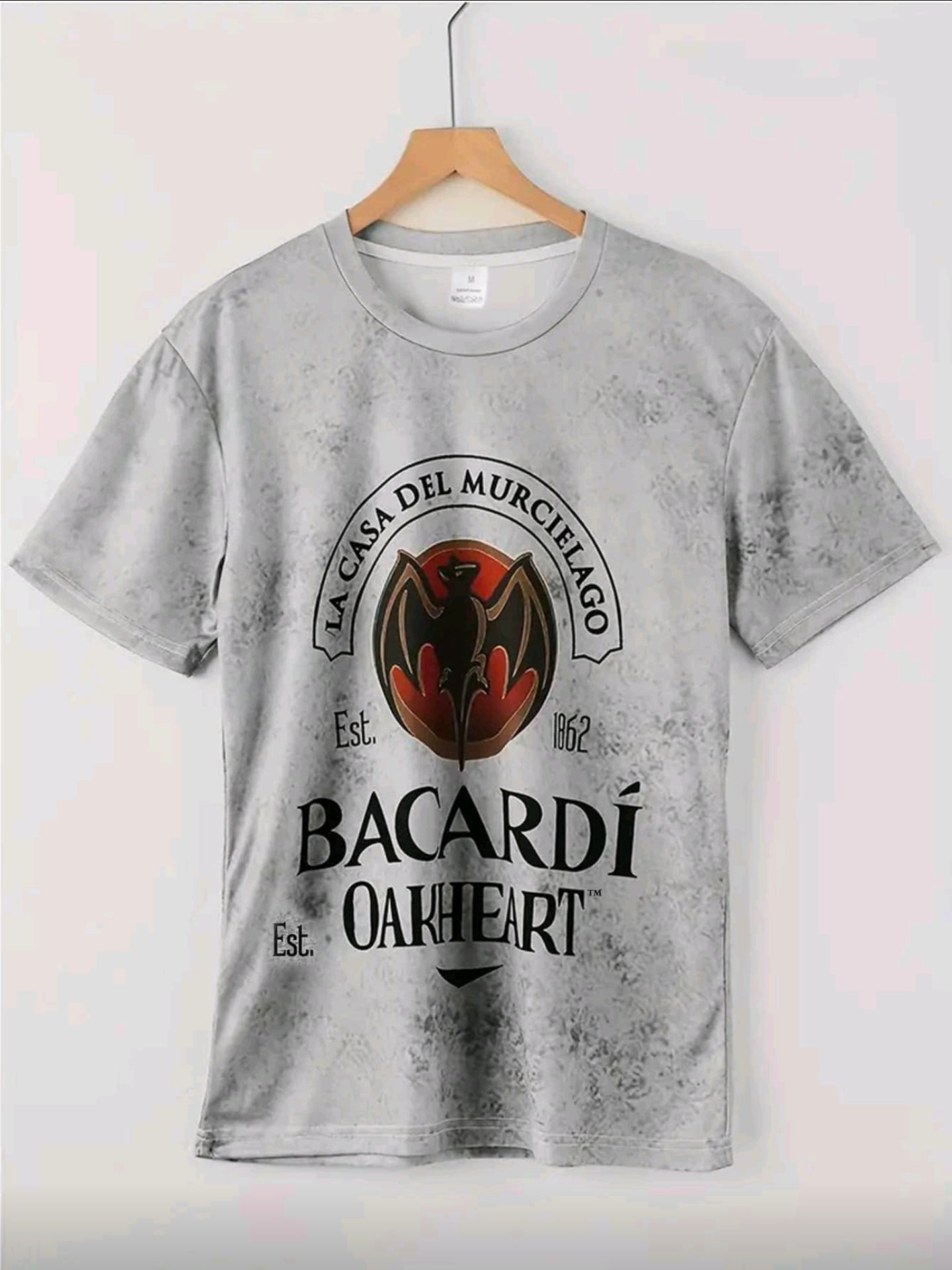 Polera OH ALPHA “Bat Heart Legacy – Edición Gris Marmolado”