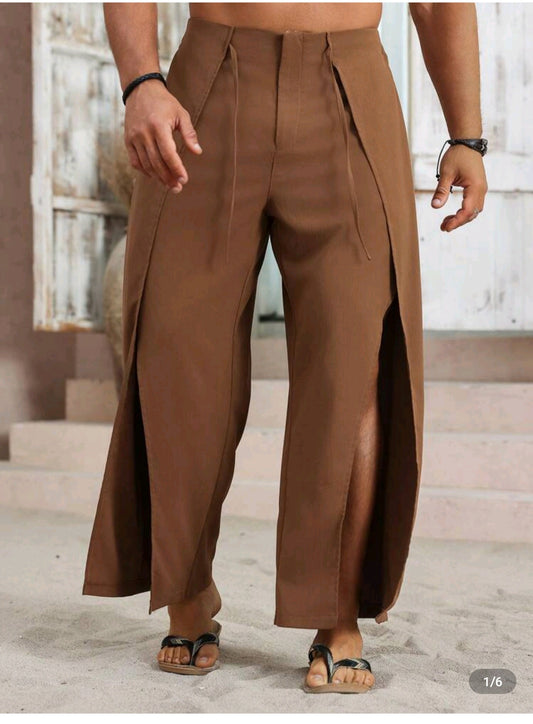 Pantalón Oversize de Pierna Abierta Estilo Minimalista Casual OH ALPHA